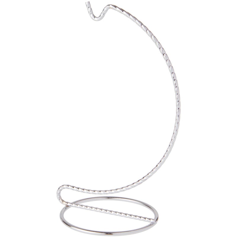 Bard's Twisted Silver Ornament Stand, 6" H x 2.625" W x 2.625" D - Image 1
